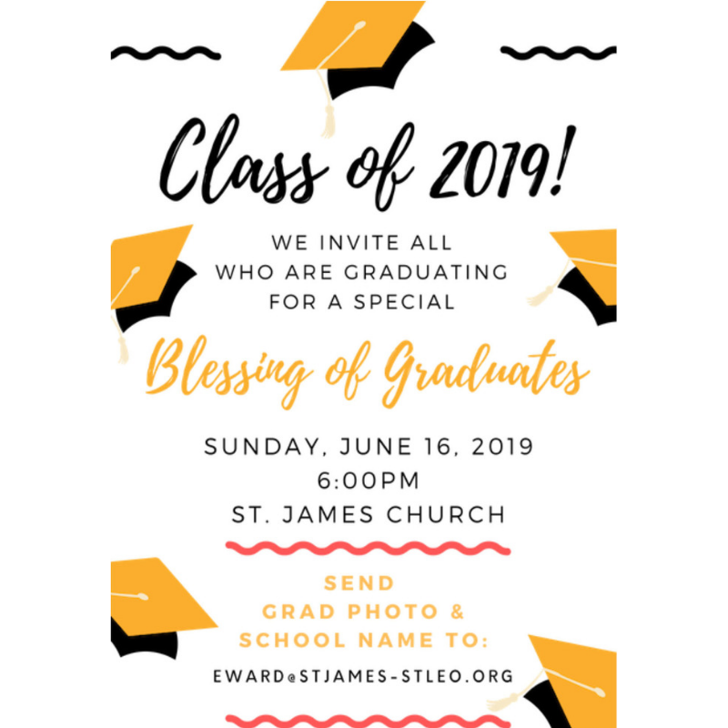 Blessing of Graduates – St. James – St. Leo Catholic Community