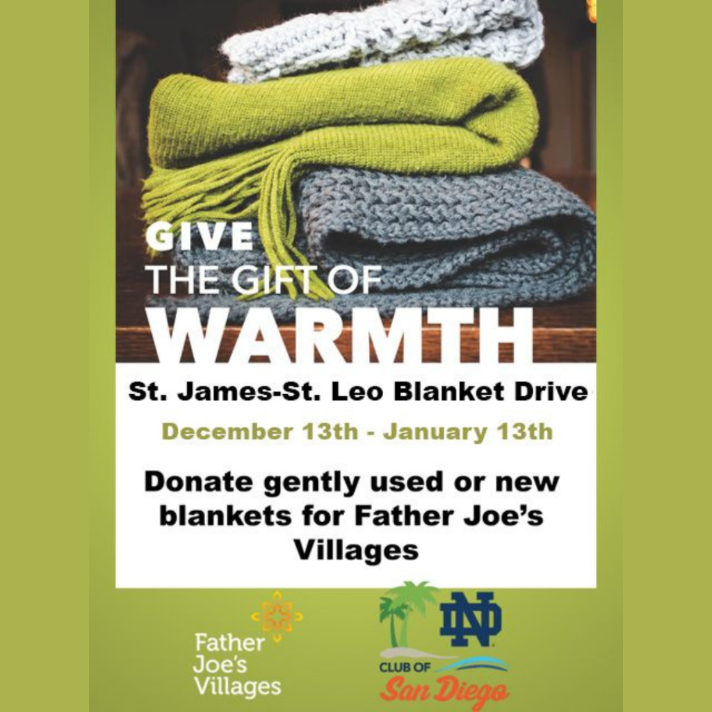 Blanket Drive St. James St. Leo Catholic Community