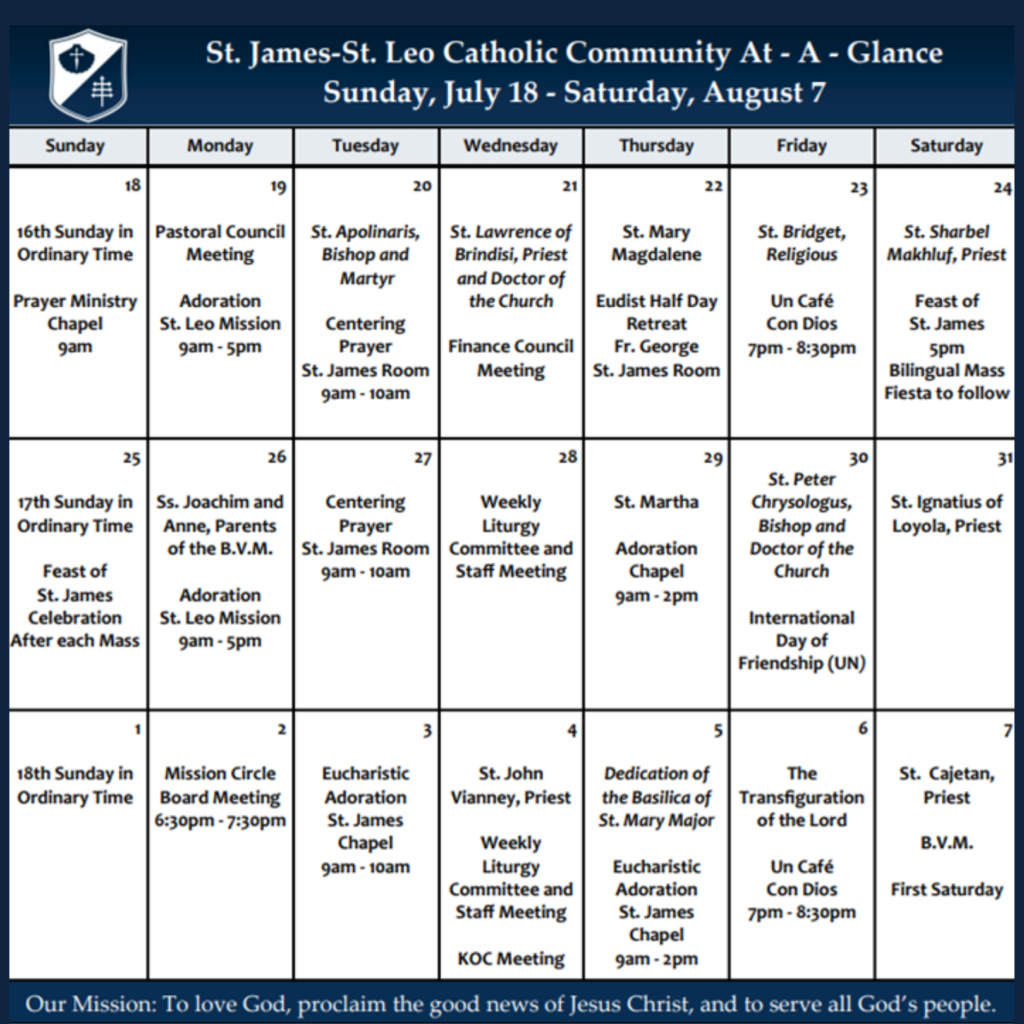 St. James – St. Leo Catholic Community